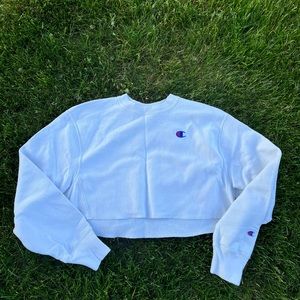 Cropped champion crewneck